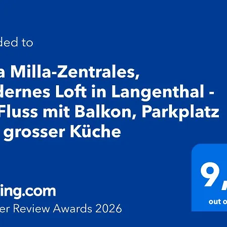 Casa Milla-zentrales, Modernes Loft In -am Fluss Mit Balkon, Parkplatz Und Grosser Kueche 公寓 *