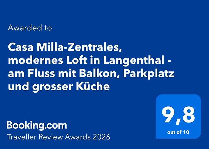Casa Milla-zentrales, Modernes Loft In -am Fluss Mit Balkon, Parkplatz Und Grosser Kueche דירה *